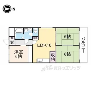 第6サンコウヒルズ北館【3階】の間取り