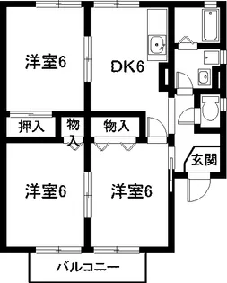 グリーンコート A棟【1階】の間取り