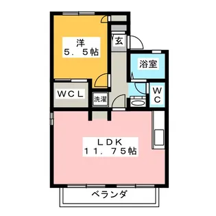 セジュールマルイチA棟【2階】の間取り