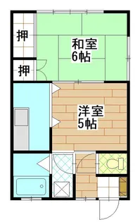 コーポMTMII【2階】の間取り