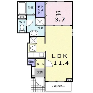 広島県福山市水呑町三新田2【アパート】の間取り