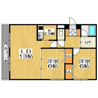 ビラ・ウエストタワー【4階】の間取り