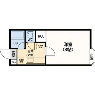 1Kの間取り画像