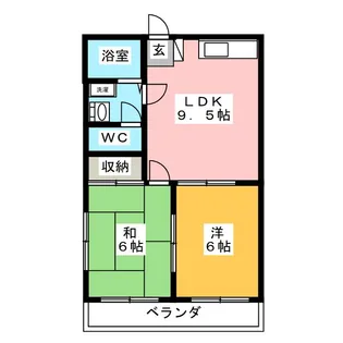 メゾン  ツボイ  A棟【1階】の間取り