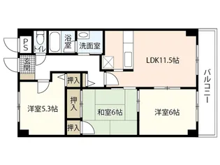 グランカーサ古江【7階】の間取り