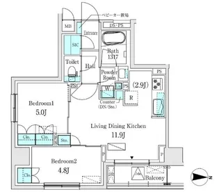 東京都墨田区緑3【マンション】の間取り