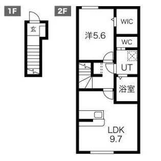 RESI NAGAI(レジながい)I、II【2階】の間取り