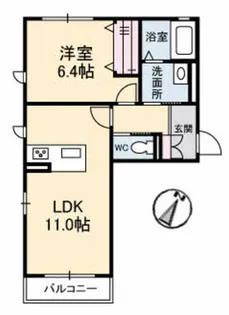 広島県呉市広横路2【アパート】の間取り