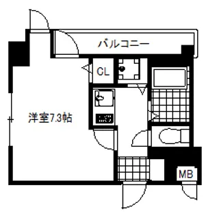 1Kの間取り画像