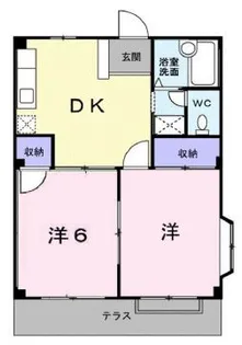 シャトレット美福【1階】の間取り