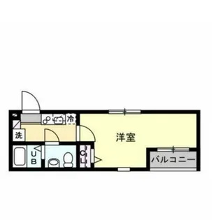 ベイルーム武蔵中原【1階】の間取り
