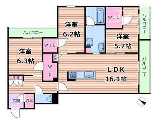 ハムステッドアレー【2階】の間取り