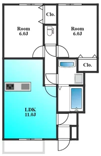 群馬県伊勢崎市今泉町1【アパート】の間取り