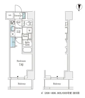ラティエラ練馬【12階】の間取り