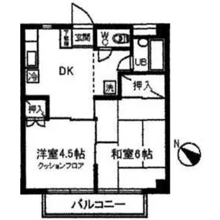 シャトー向原【1階】の間取り