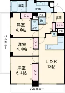 ハイネス中野【5階】の間取り