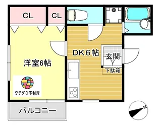 クレールOKU【1階】の間取り