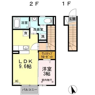 福島県郡山市富久山町福原字境田【アパート】の間取り