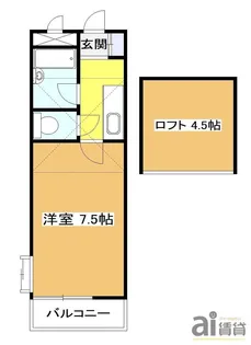 東京都東村山市富士見町3【アパート】の間取り