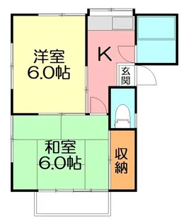 コーポプラムA棟【1階】の間取り
