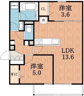 大阪府大阪市東住吉区針中野2【アパート】の間取り