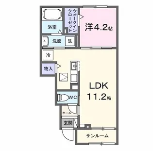 東京都立川市西砂町2【アパート】の間取り