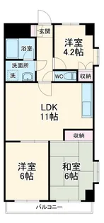 ルビコンすみよし台【4階】の間取り