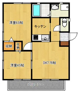 ヴィラ エトワールB【2階】の間取り