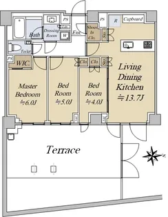 ディアナコート自由が丘翠景【1階】の間取り