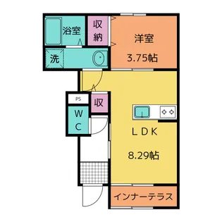 リーブルファイン南栄町【1階】の間取り