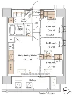 東京都江東区木場6【マンション】の間取り
