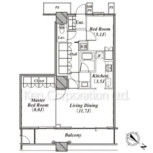 THE TOKYO TOWERS(賃貸専用部分)【28階】の間取り