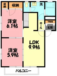 クレール湘南【1階】の間取り