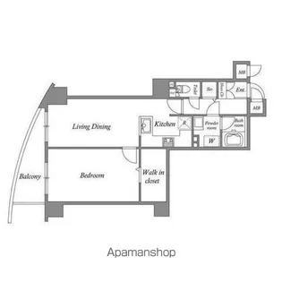 1LDKの間取り画像