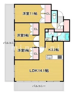 熊本県熊本市西区春日3【マンション】の間取り