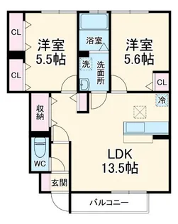 Fiore【1階】の間取り