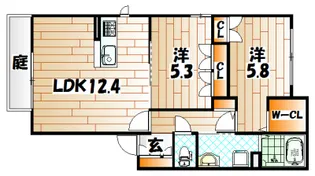 エスポアメゾン【2階】の間取り