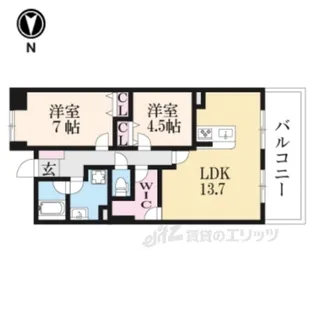 パインフィールド洛東【1階】の間取り