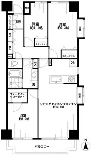 グランドメゾン錦糸町【9階】の間取り