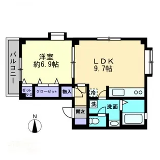 サングランディーN【1階】の間取り