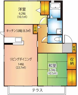 ベル・ヴィル C【1階】の間取り