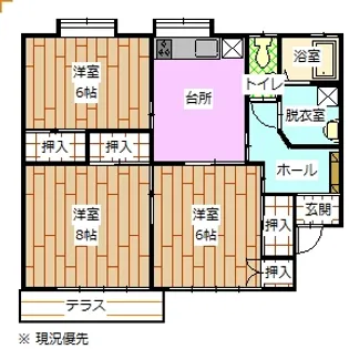 山形県天童市駅西5【一戸建】の間取り