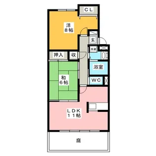 カサベラ向山【1階】の間取り