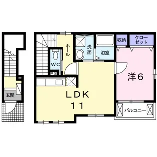 アン ジュール【2階】の間取り