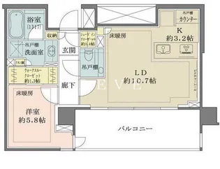 ザ・パークハウス千代田六番町【7階】の間取り