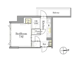 CLASSEUM(クラシアム)仙台新寺通【4階】の間取り