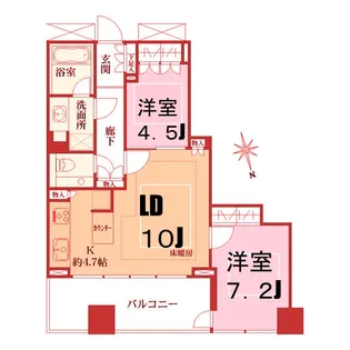 神奈川県横浜市神奈川区金港町【マンション】の間取り