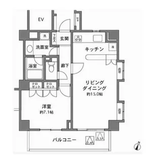 東京都新宿区西早稲田1【マンション】の間取り