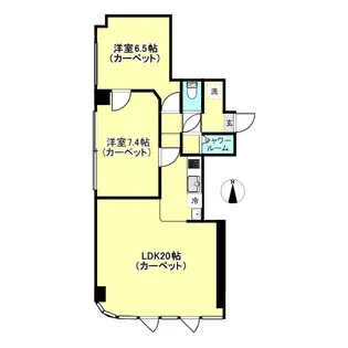 クロガネビル【2階】の間取り