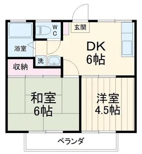 2DKの間取り画像